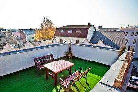 Terasa u apartmánu v podkroví